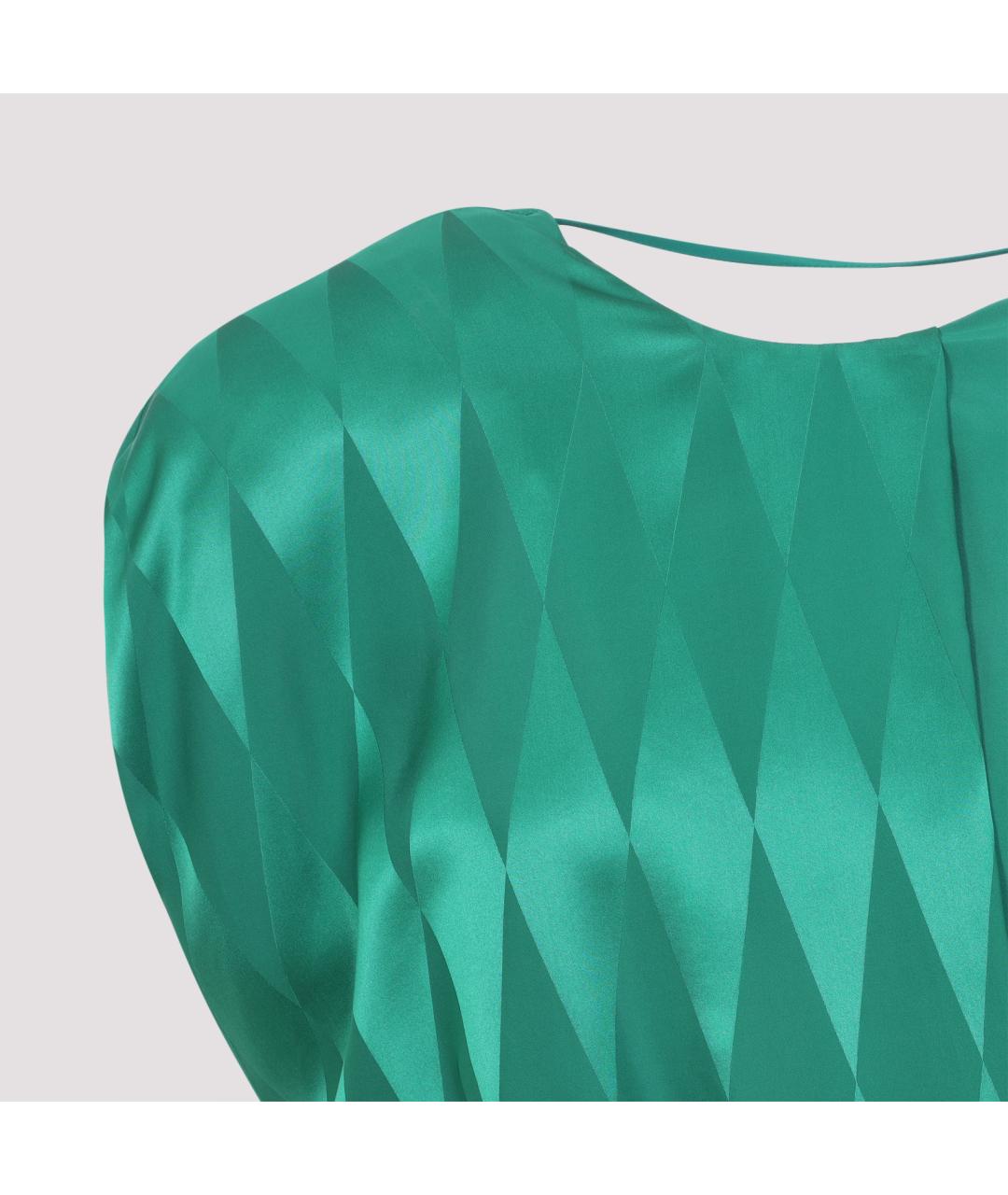 VERSACE Зеленые шелковое коктейльное платье, фото 5