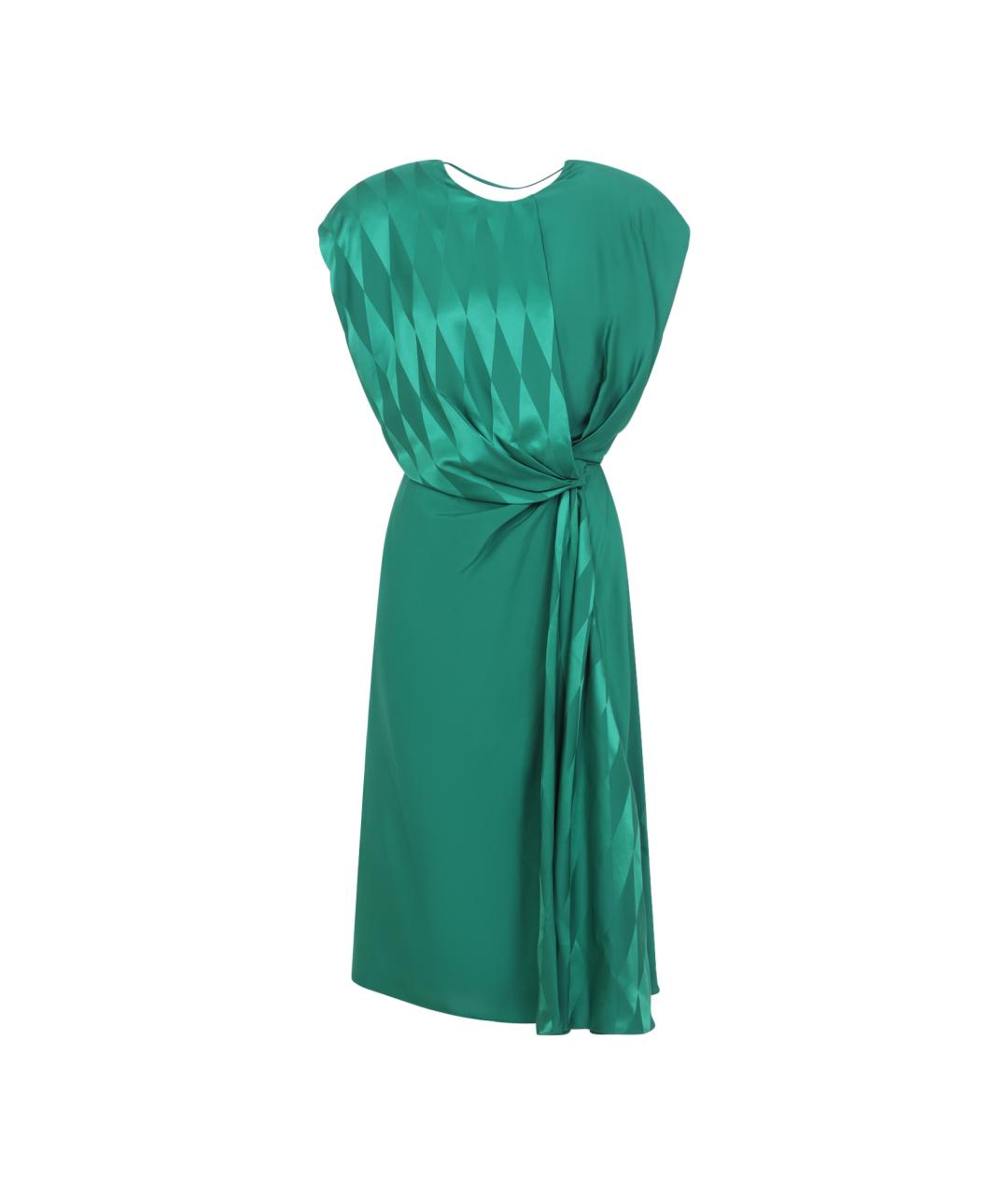 VERSACE Зеленые шелковое коктейльное платье, фото 1