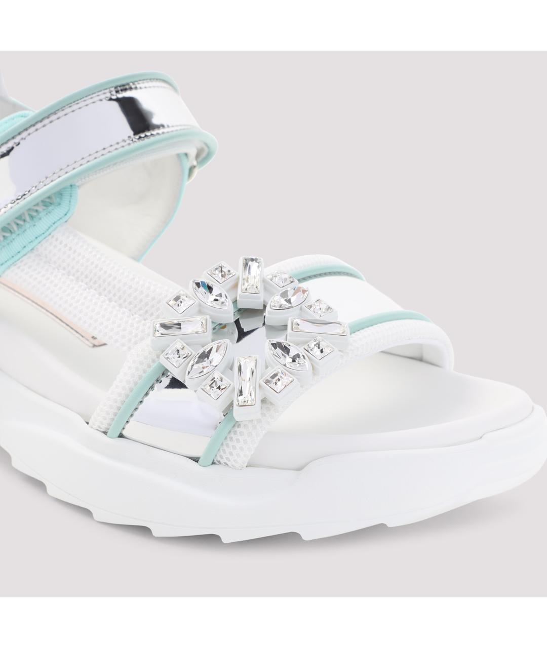 ROGER VIVIER Белые кожаные сандалии, фото 6