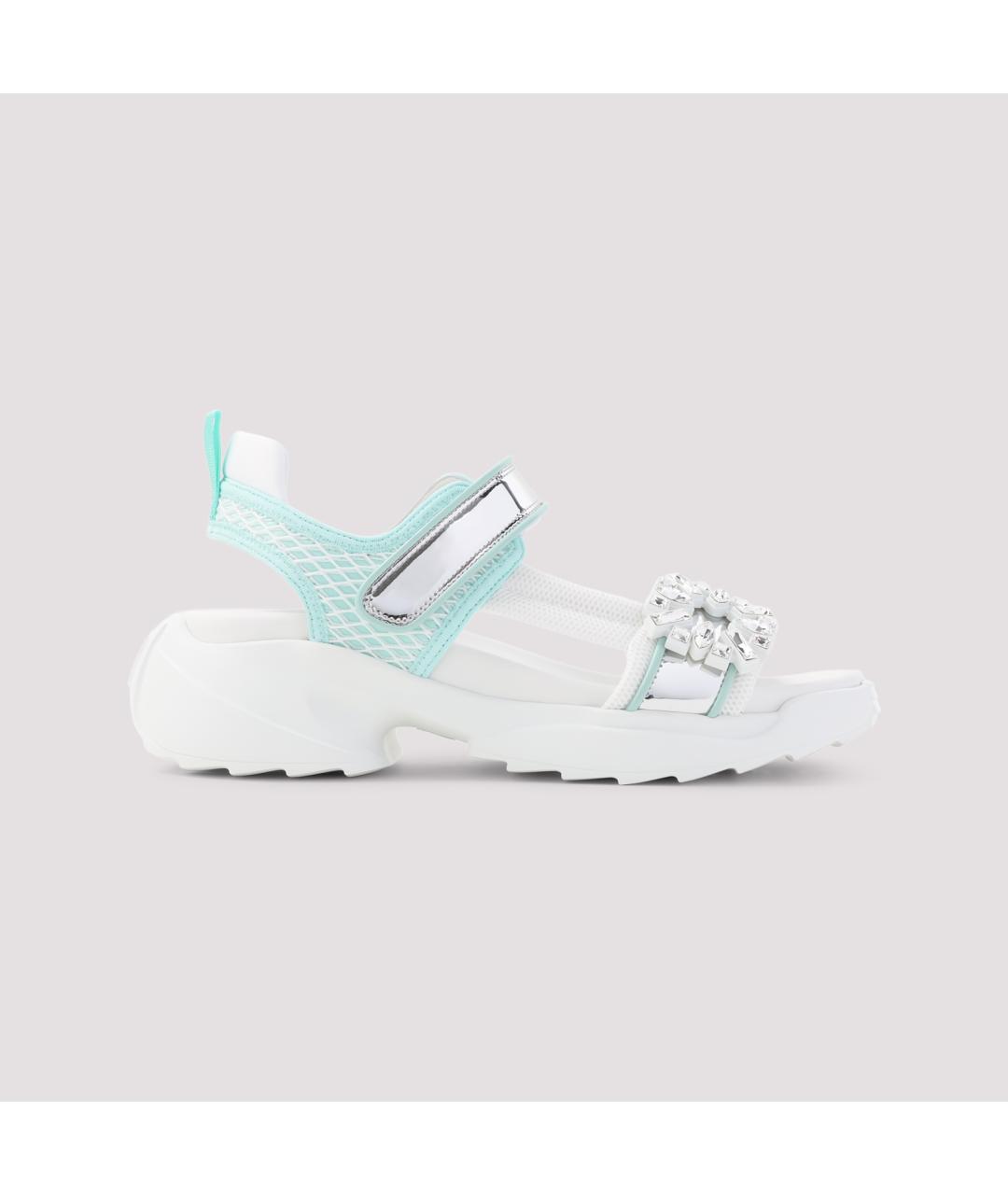 ROGER VIVIER Белые кожаные сандалии, фото 3