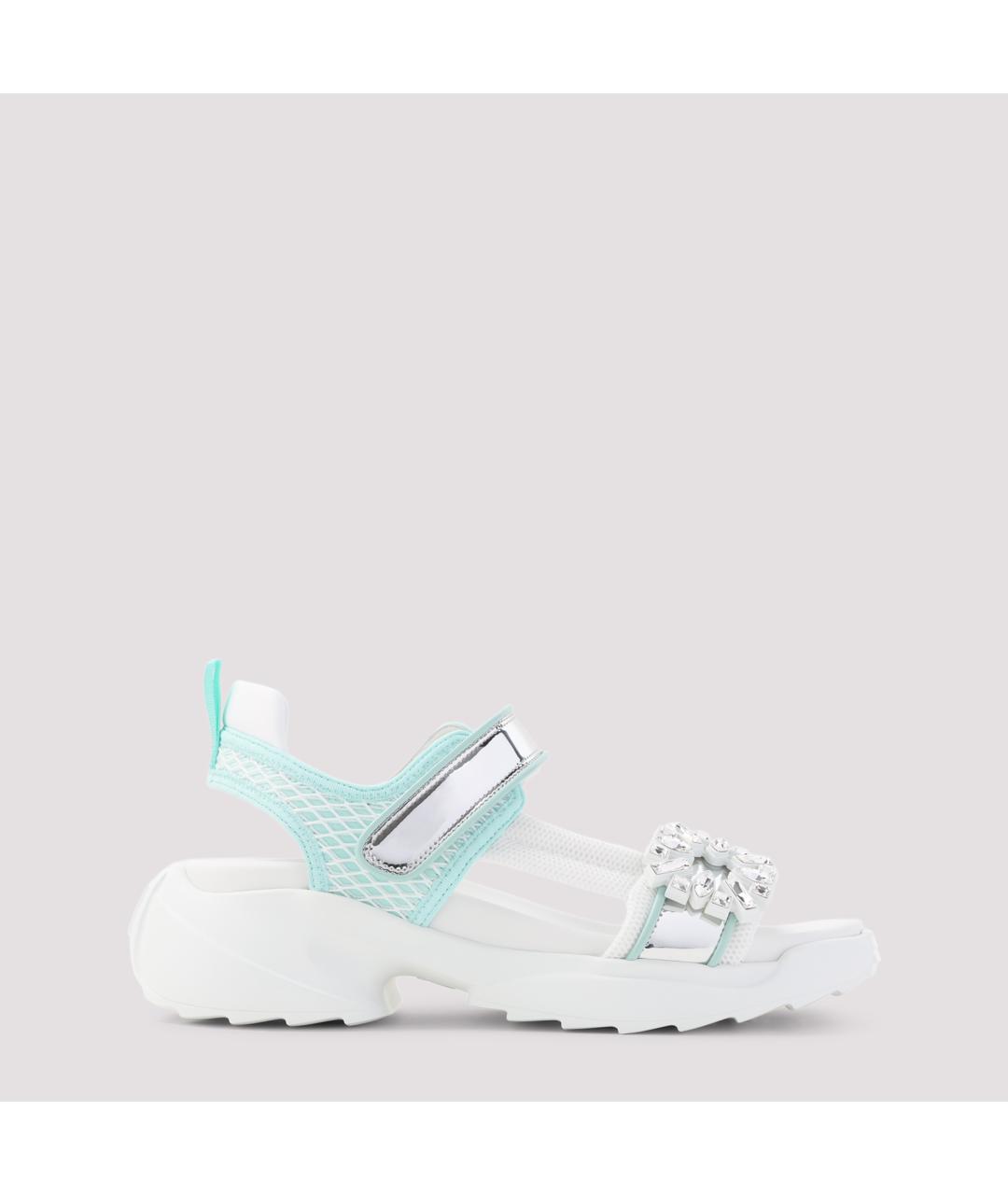 ROGER VIVIER Белые кожаные сандалии, фото 2