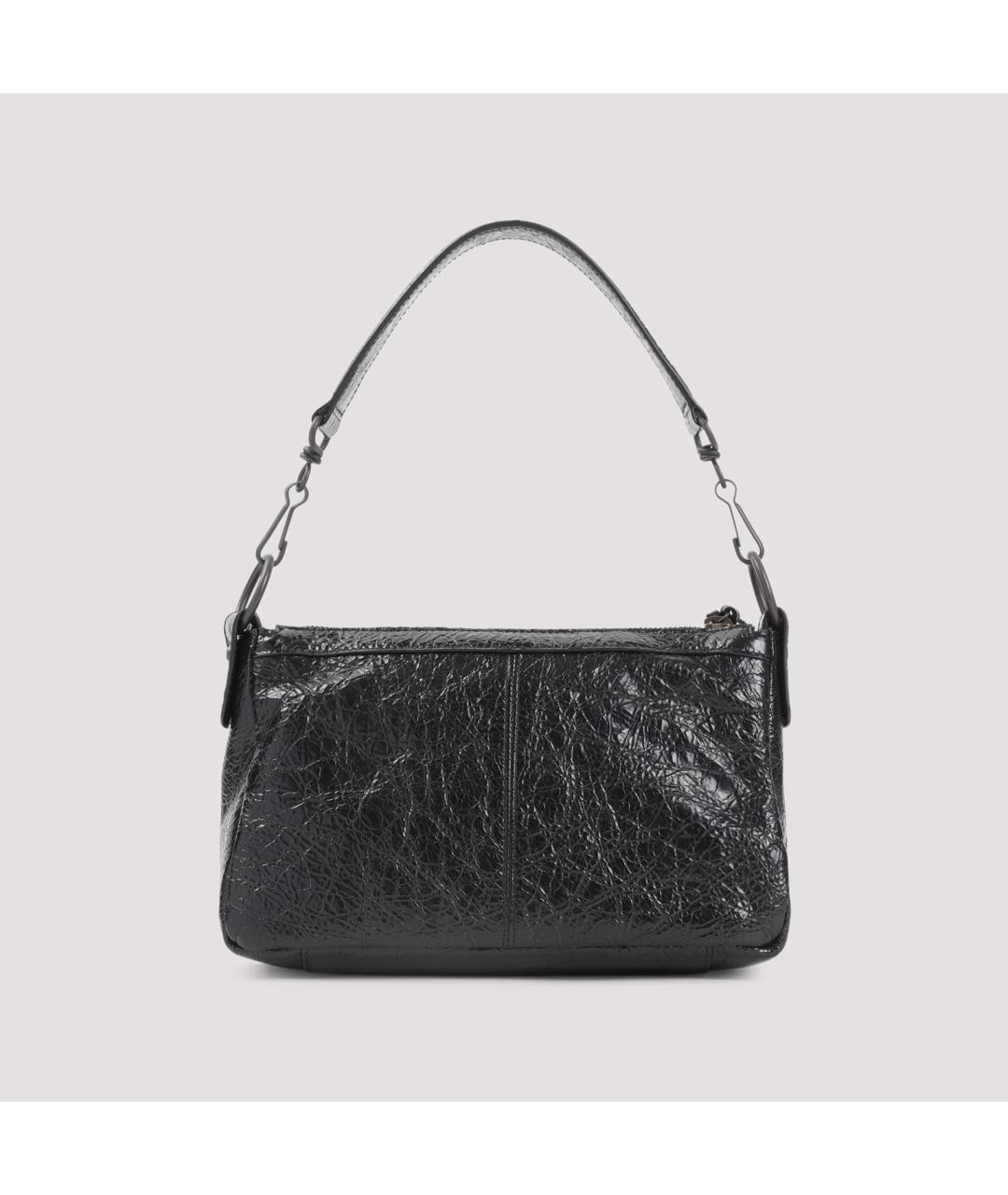 BALENCIAGA Черная сумка через плечо из лакированной кожи, фото 4