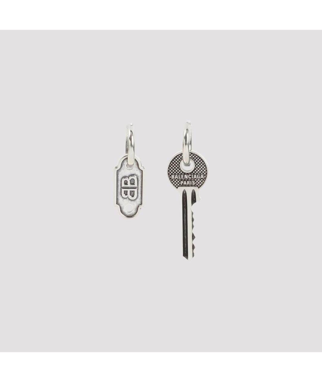 BALENCIAGA Серебряные латунные серьги, фото 2