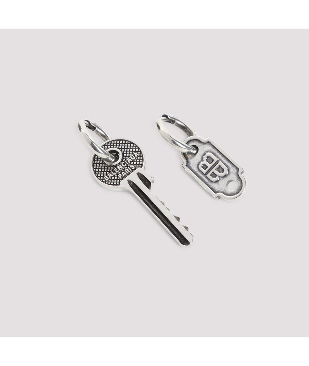 BALENCIAGA Серебряные латунные серьги, фото 4