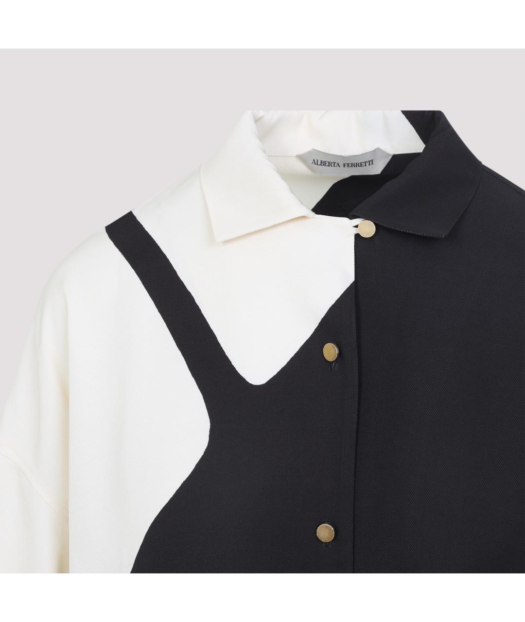 ALBERTA FERRETTI Черная вискозная рубашка, фото 3