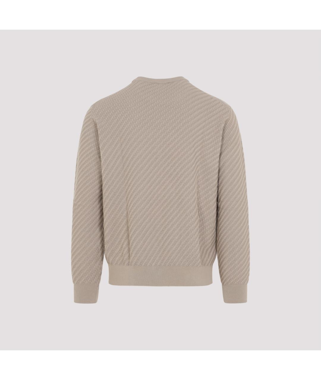 BRIONI Бежевый хлопковый джемпер / свитер, фото 3