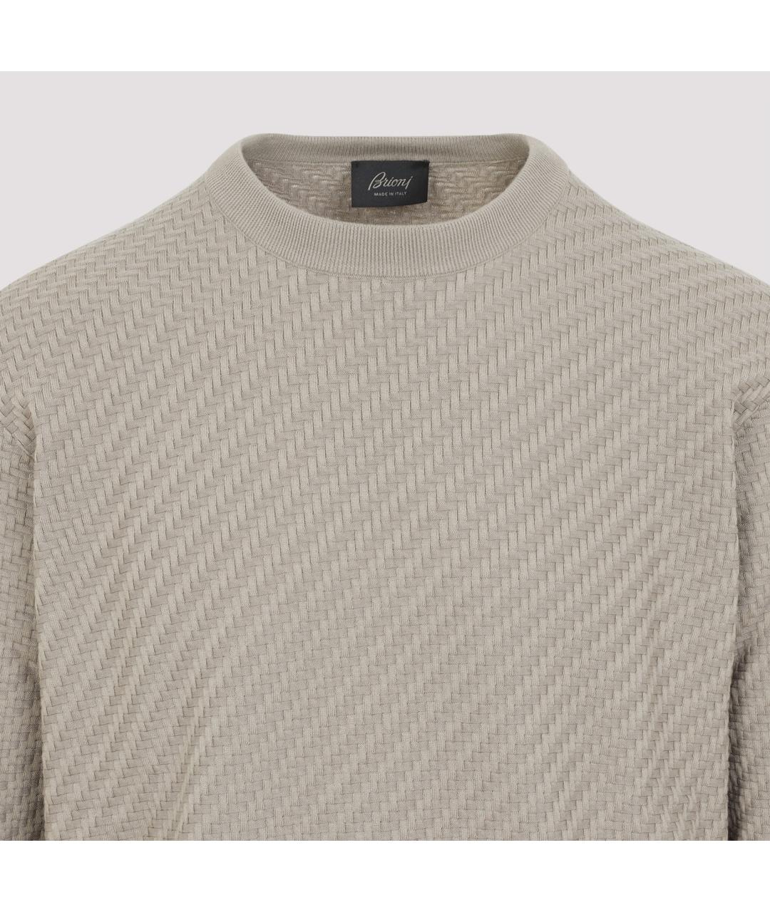 BRIONI Бежевый хлопковый джемпер / свитер, фото 4