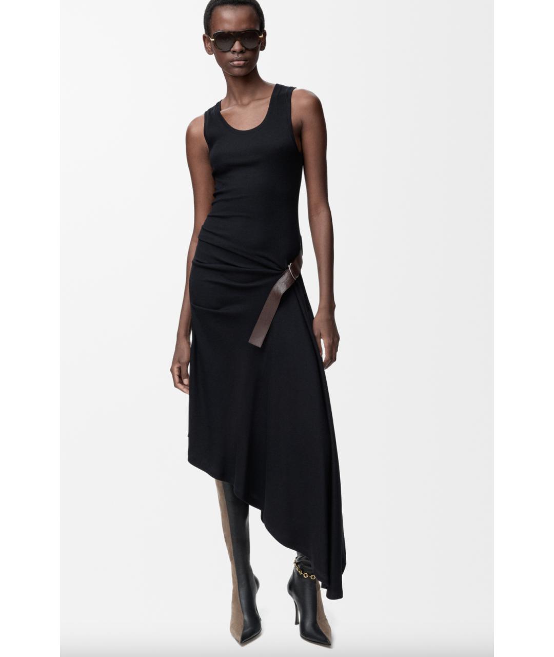 LOEWE Черное хлопковое повседневное платье, фото 2