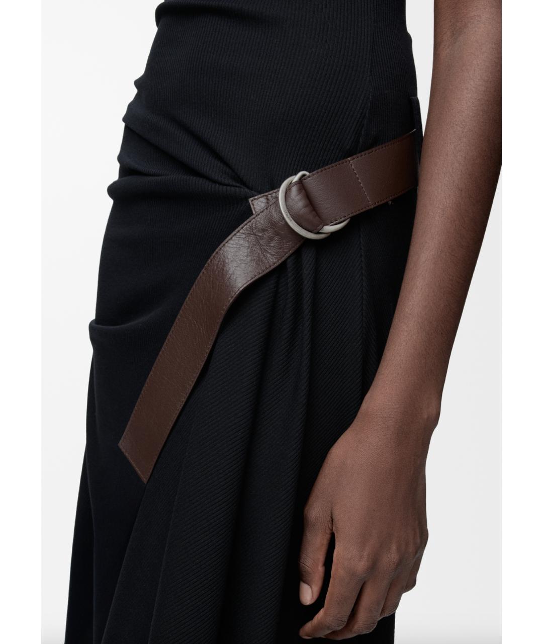 LOEWE Черное хлопковое повседневное платье, фото 4