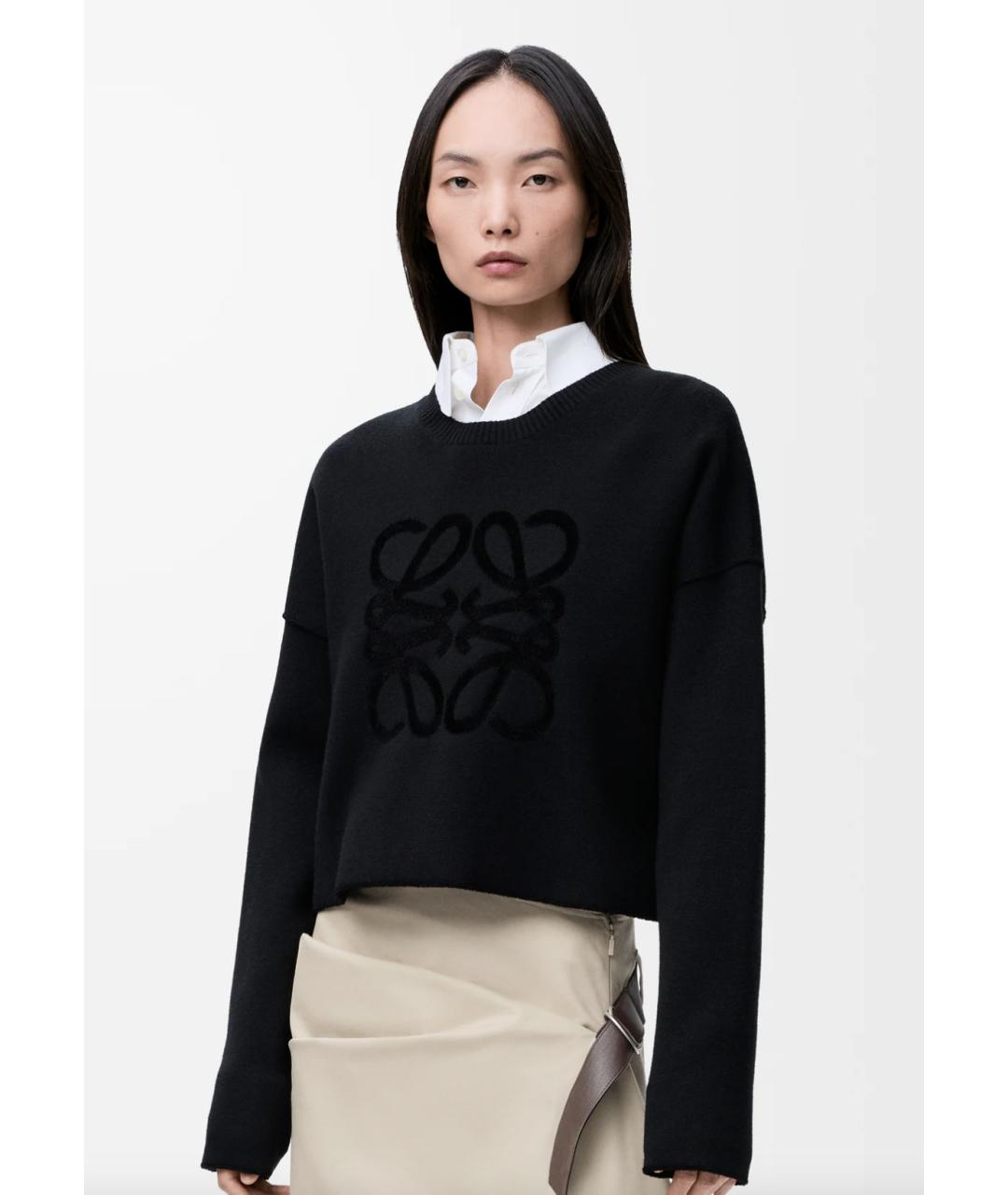 LOEWE Черный шерстяной джемпер / свитер, фото 2