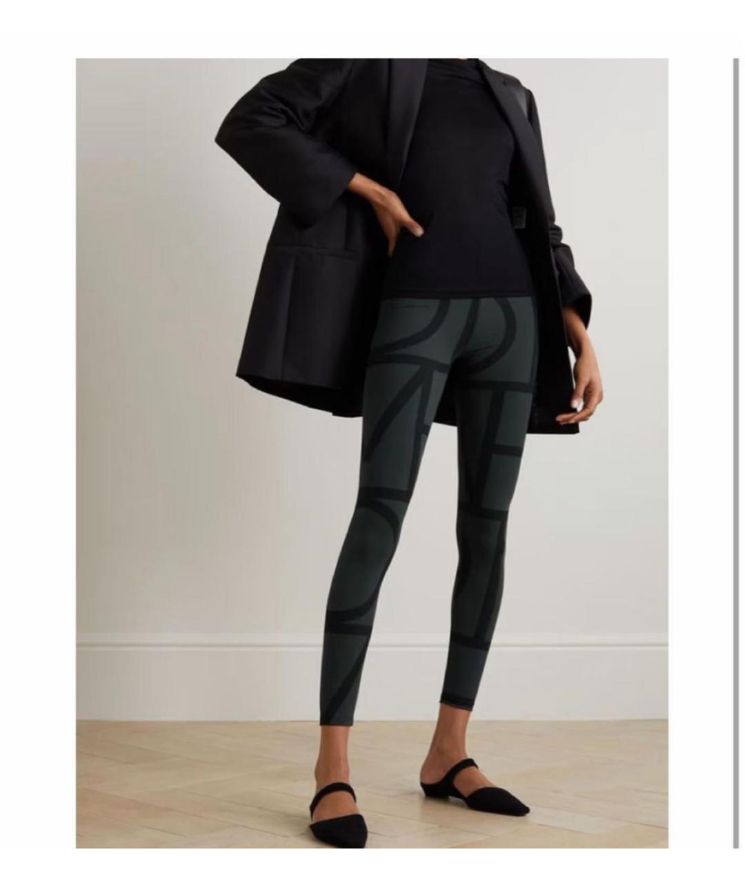 TOTEME Антрацитовые леггинсы и велосипедки, фото 4