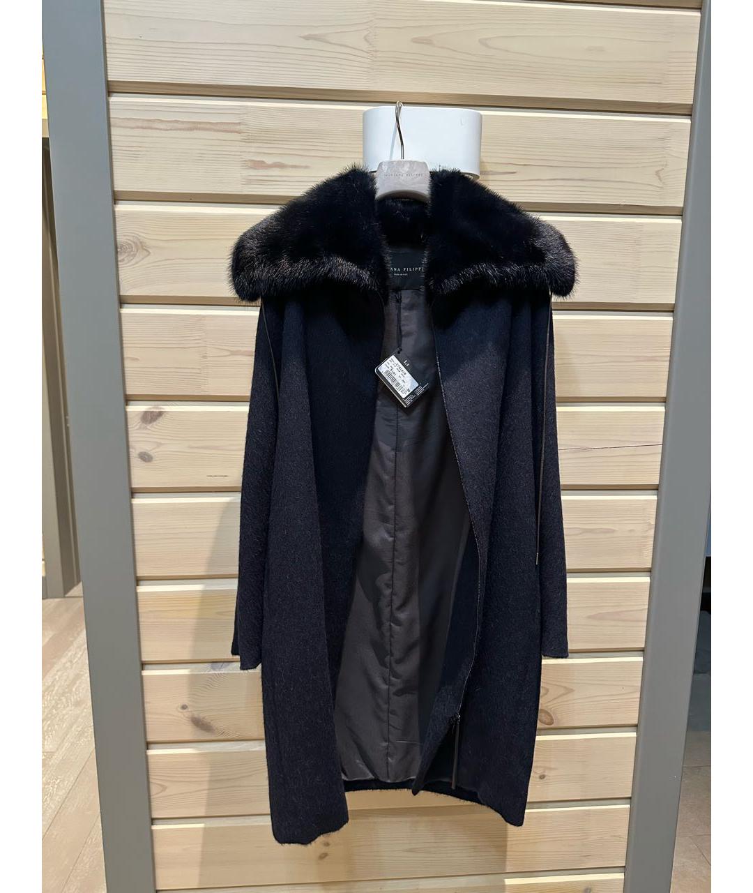 FABIANA FILIPPI Темно-синее кашемировое пальто, фото 4