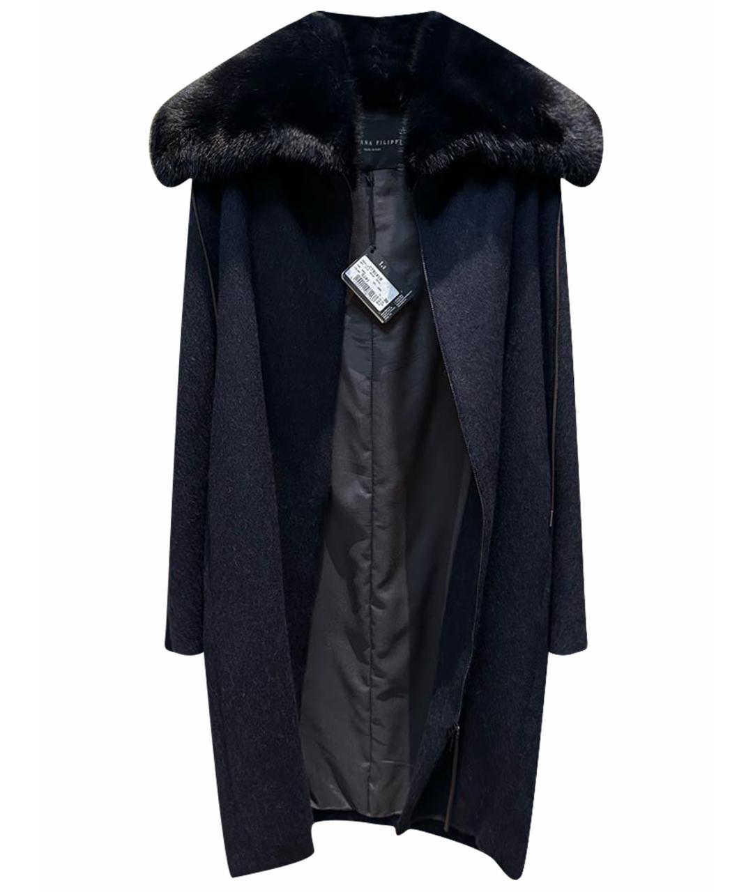 FABIANA FILIPPI Темно-синее кашемировое пальто, фото 1