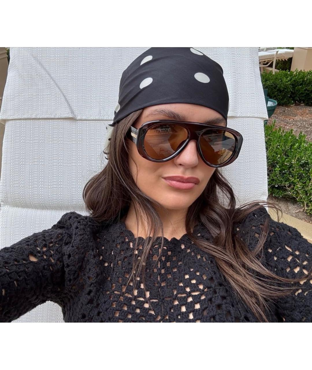 LE SPECS Коричневые пластиковые солнцезащитные очки, фото 8