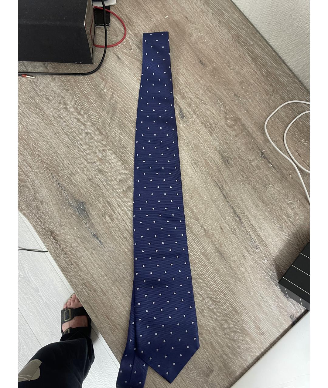 ERMENEGILDO ZEGNA XXX Темно-синий шелковый галстук, фото 4