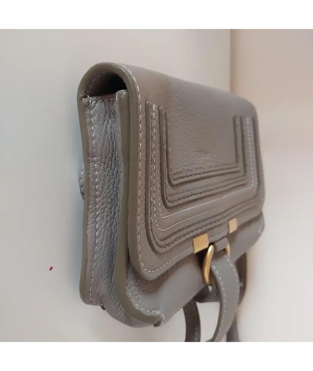CHLOE Серая кожаная сумка через плечо, фото 3