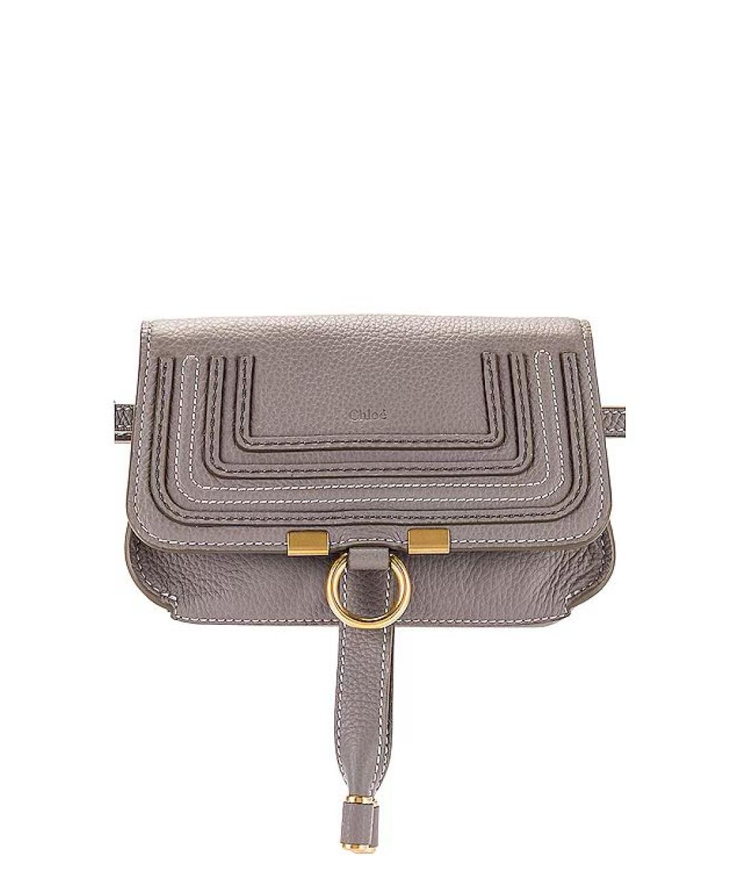 CHLOE Серая кожаная сумка через плечо, фото 5