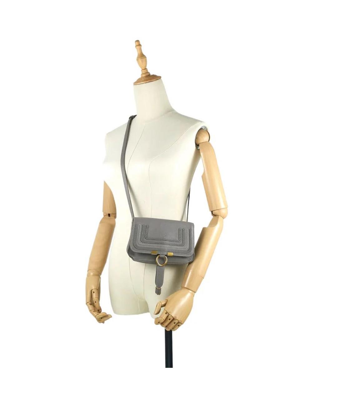 CHLOE Серая кожаная сумка через плечо, фото 6