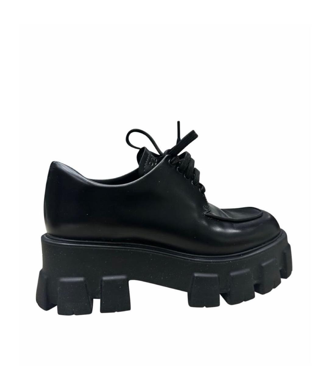 PRADA Черные кожаные ботинки, фото 6