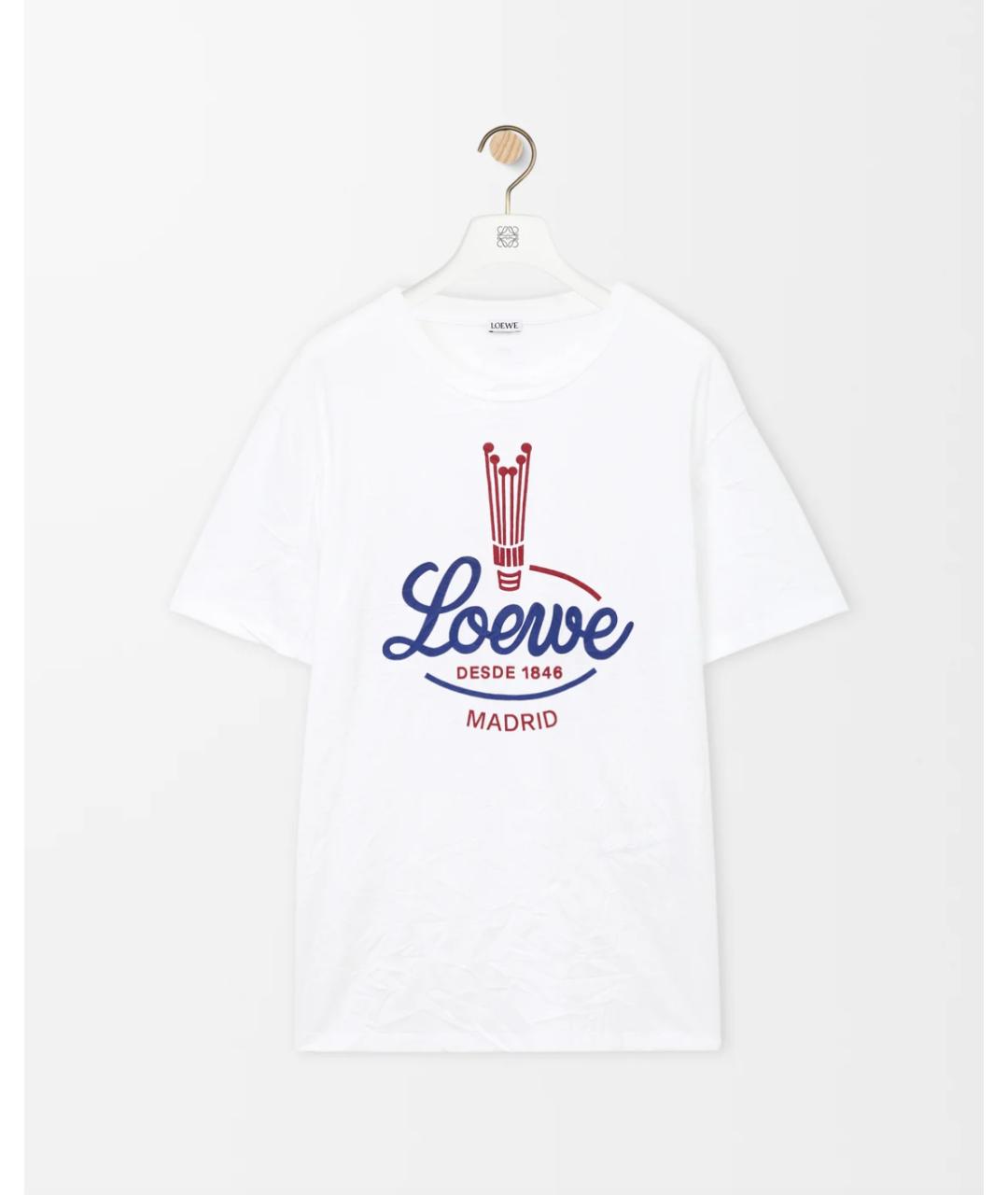 LOEWE Белая полиэстеровая футболка, фото 4