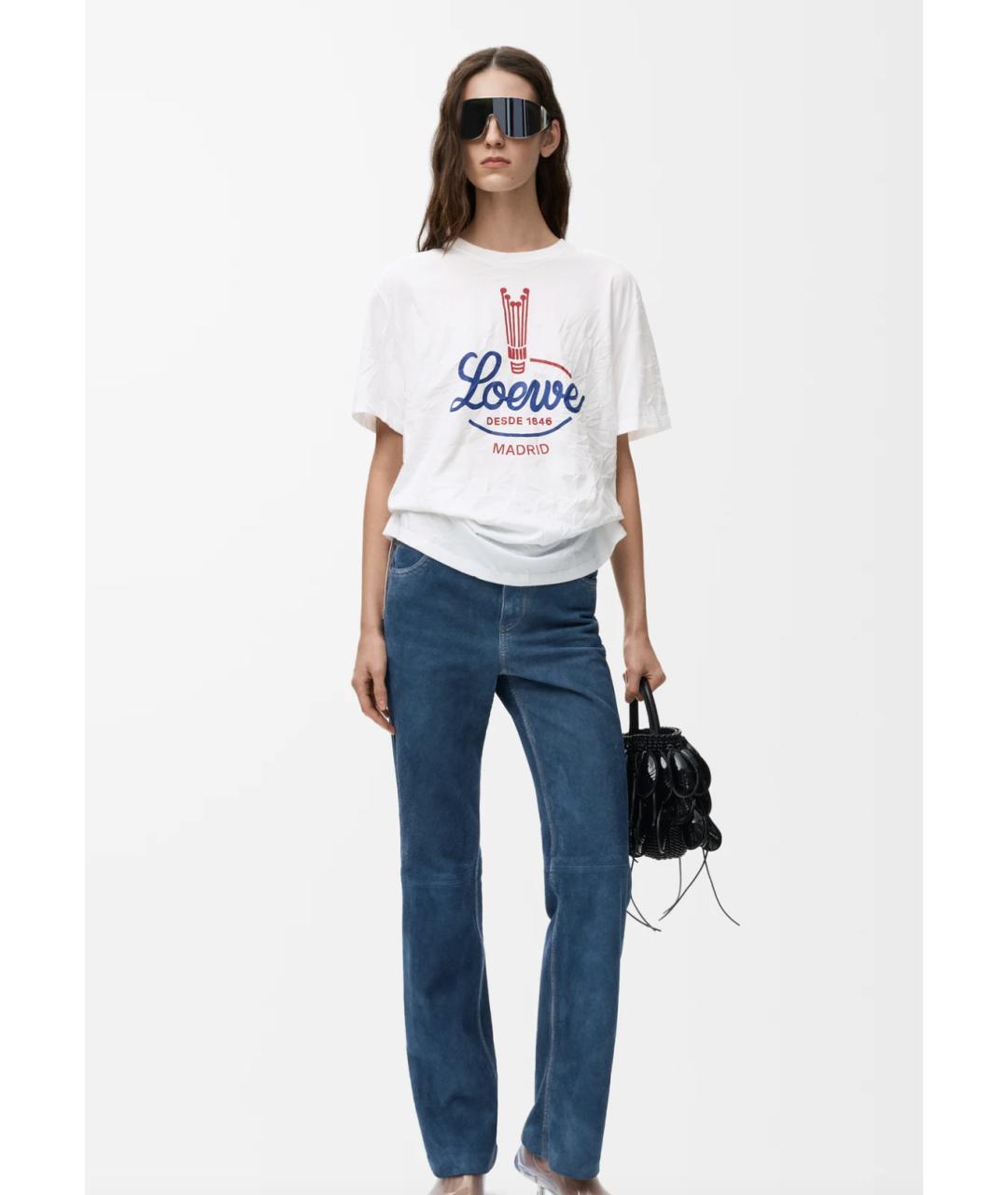 LOEWE Белая полиэстеровая футболка, фото 2