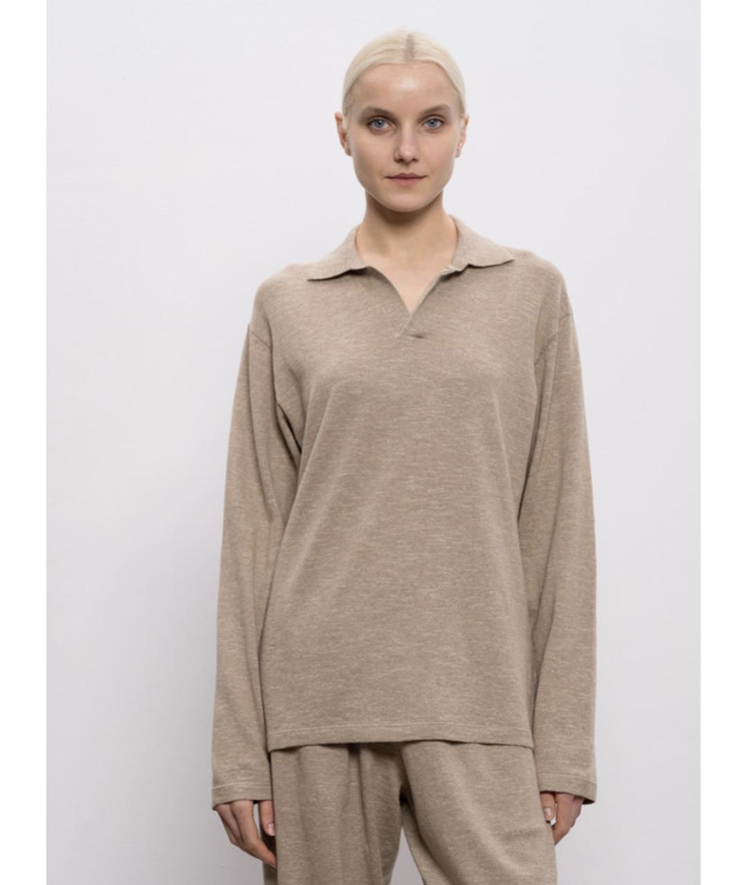 THE ROW Бежевый хлопковый костюм с брюками, фото 3