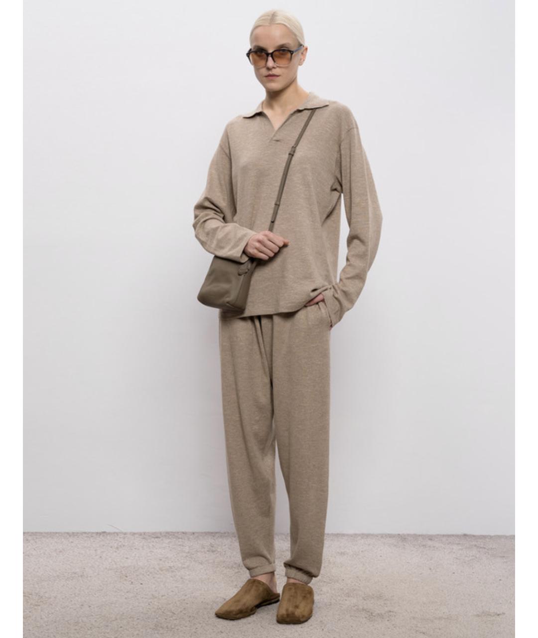 THE ROW Бежевый хлопковый костюм с брюками, фото 2