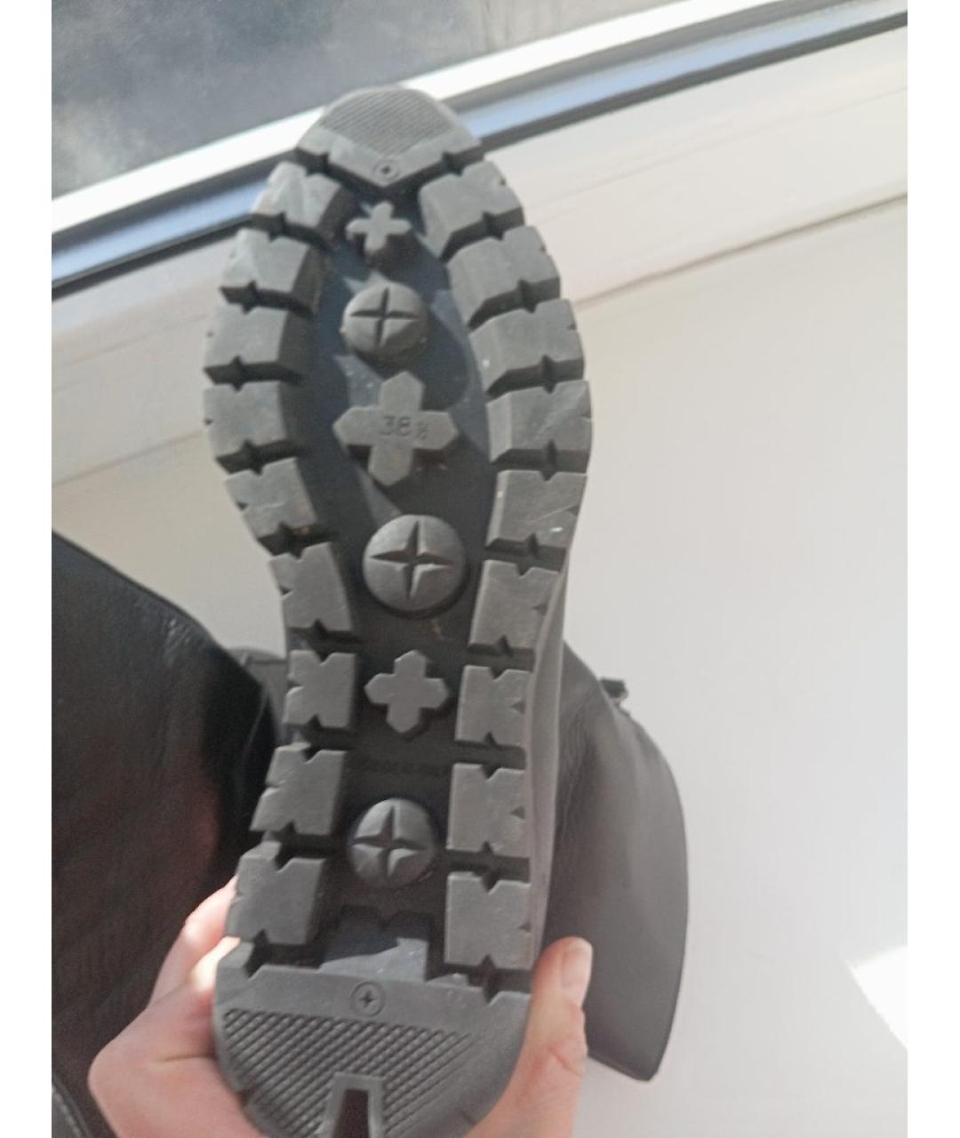 VICINI Черные кожаные ботильоны, фото 2