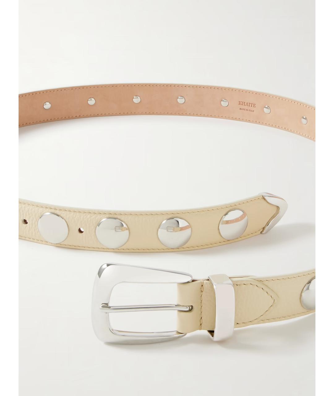 KHAITE Бежевый кожаный ремень, фото 2