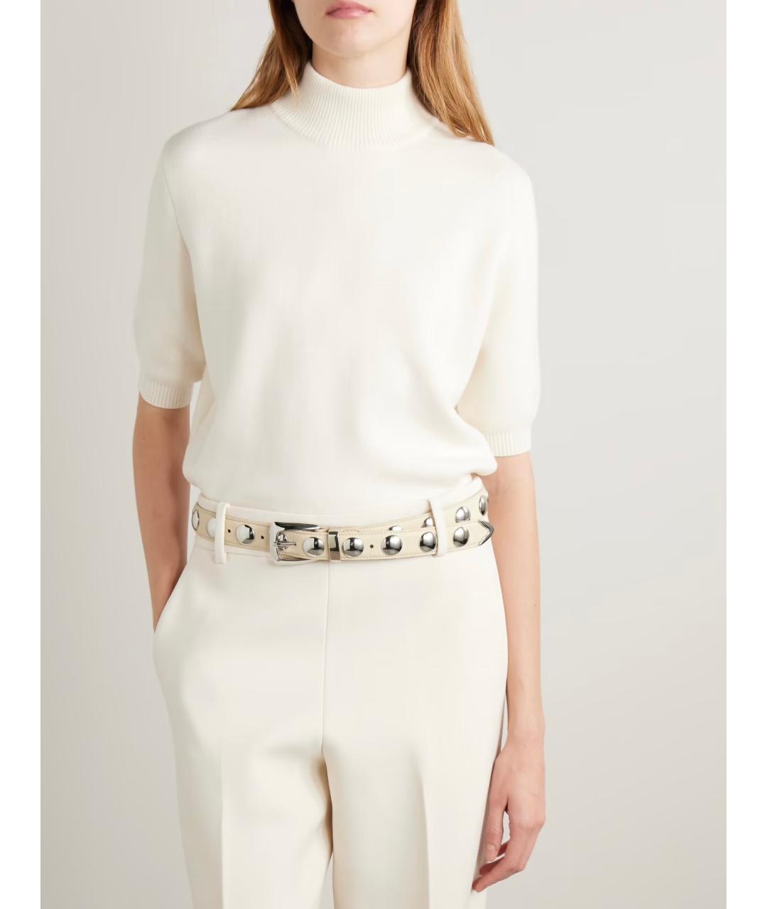 KHAITE Бежевый кожаный ремень, фото 3