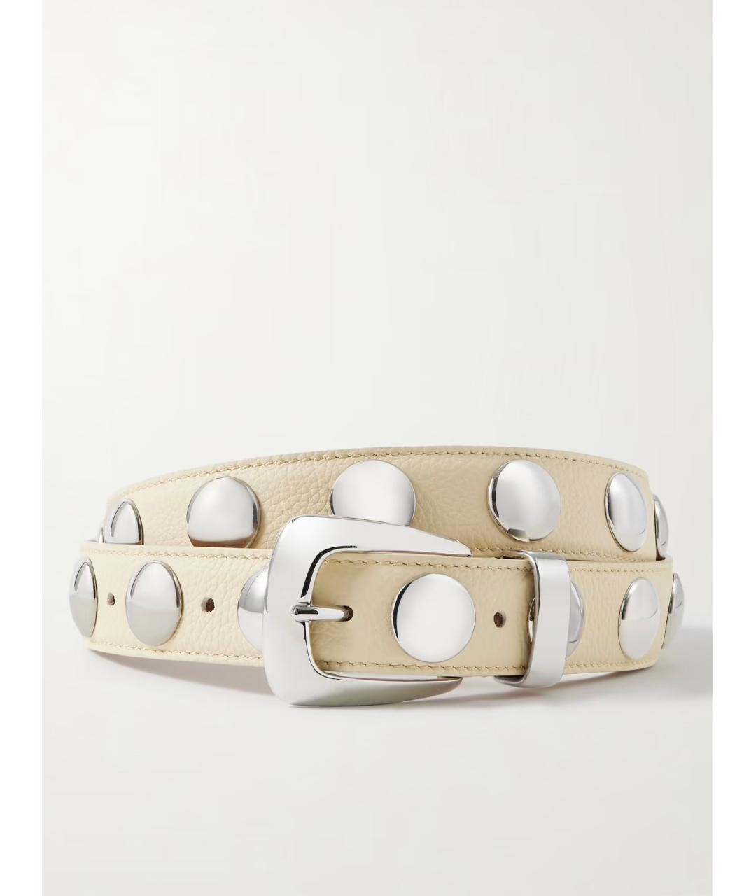 KHAITE Бежевый кожаный ремень, фото 4