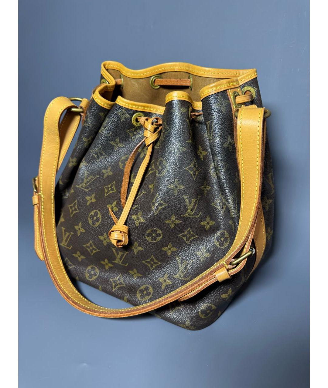 LOUIS VUITTON Коричневая кожаная сумка через плечо, фото 2