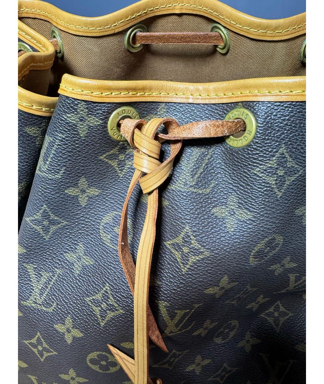 LOUIS VUITTON Коричневая кожаная сумка через плечо, фото 6