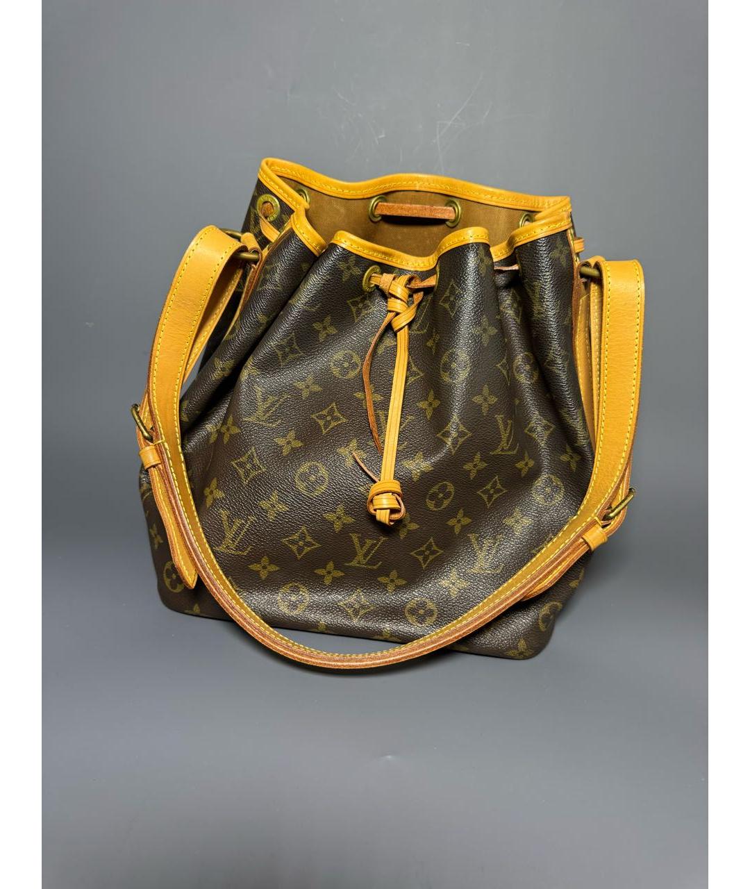 LOUIS VUITTON Коричневая кожаная сумка через плечо, фото 8