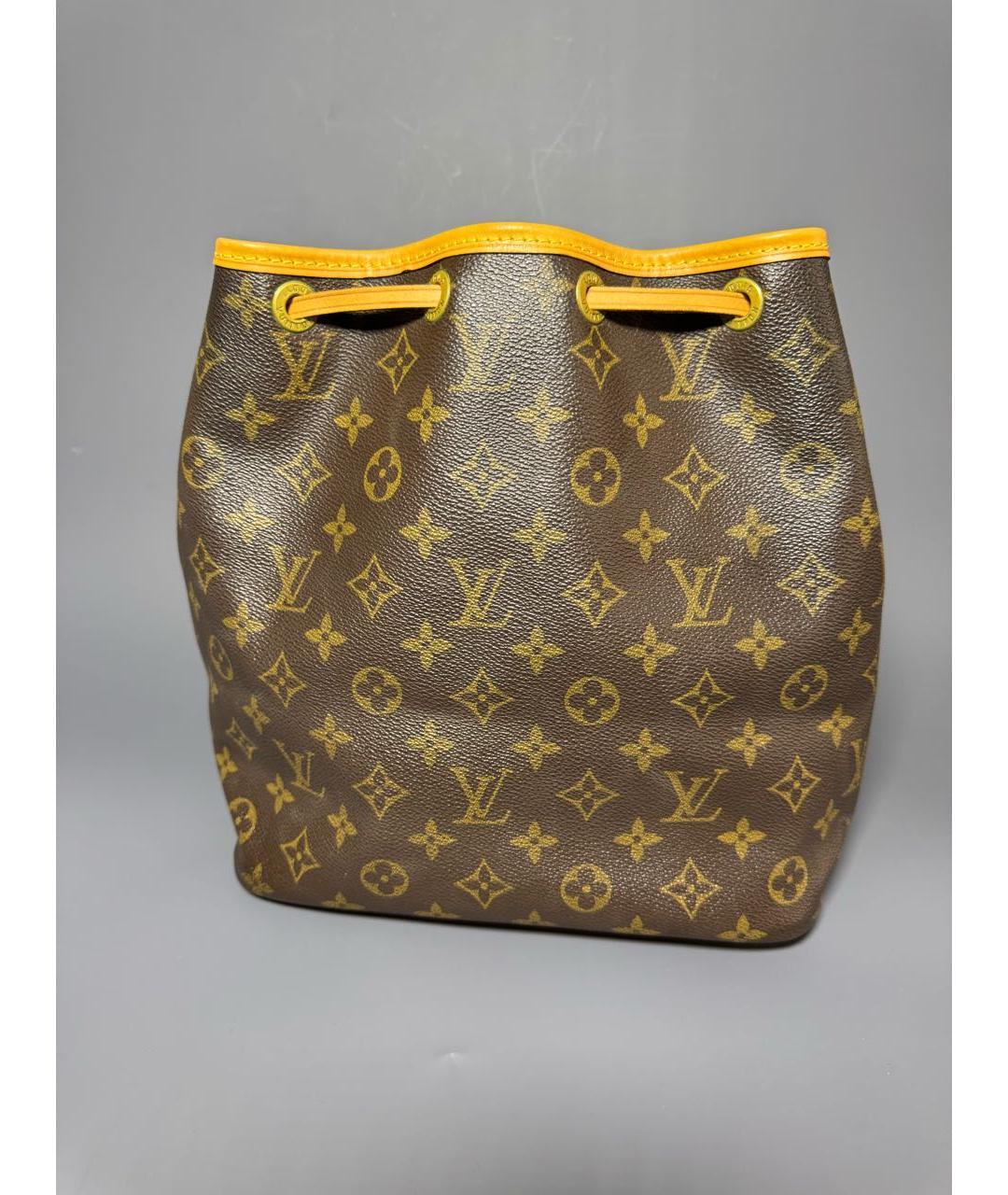 LOUIS VUITTON Коричневая кожаная сумка через плечо, фото 3