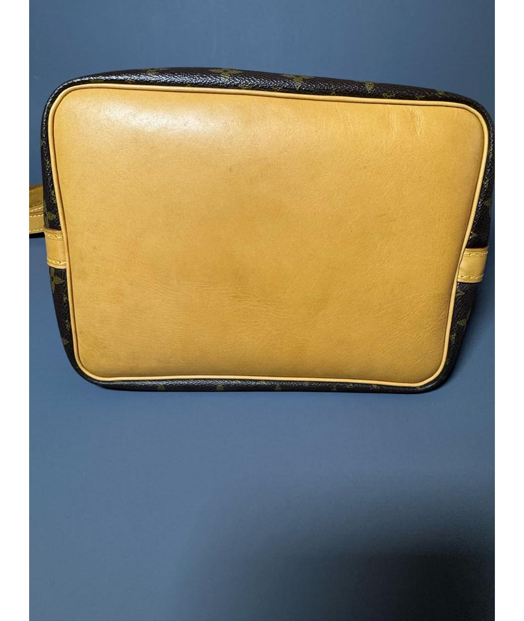 LOUIS VUITTON Коричневая кожаная сумка через плечо, фото 5