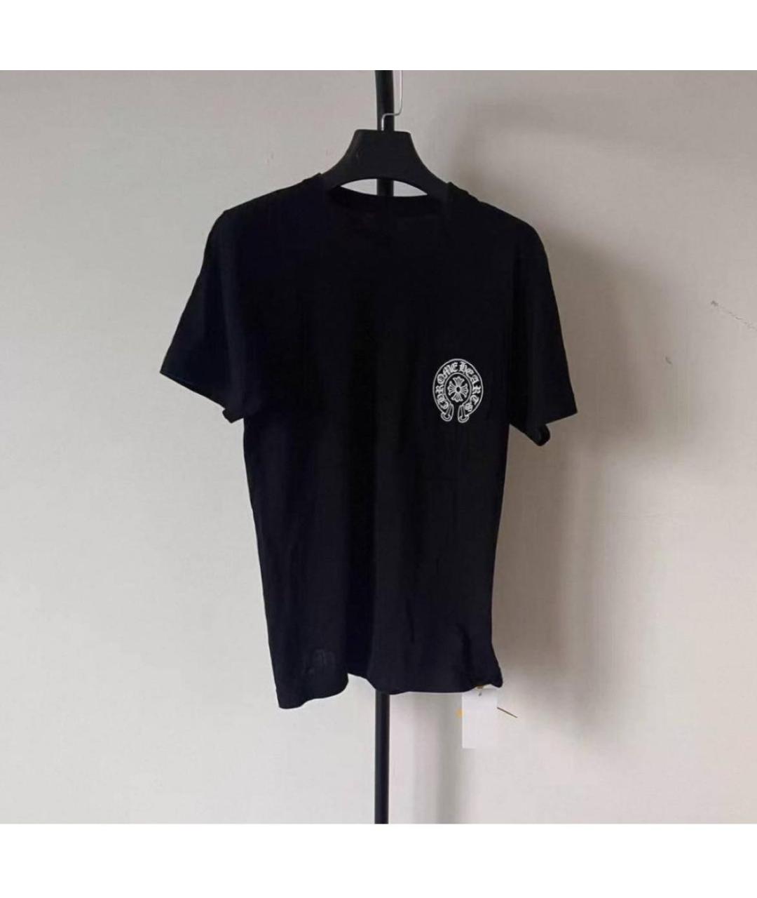 CHROME HEARTS Черная хлопковая футболка, фото 2