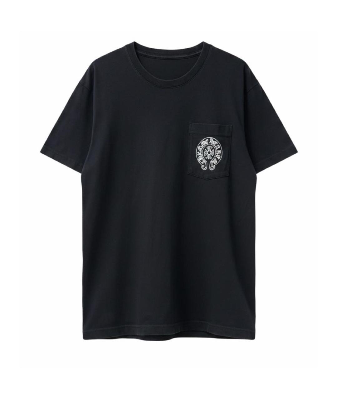 CHROME HEARTS Черная хлопковая футболка, фото 5