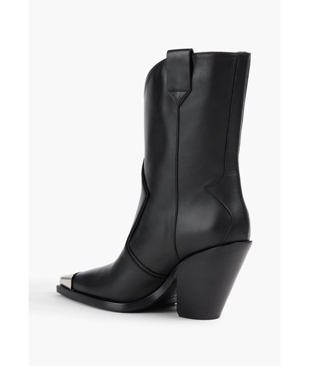 DAVID KOMA Черные кожаные ботинки, фото 3