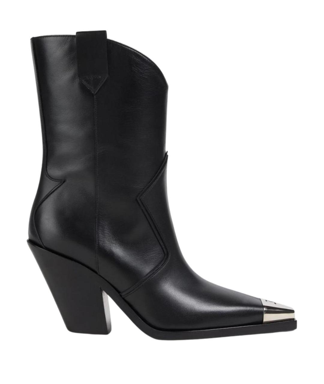 DAVID KOMA Черные кожаные ботинки, фото 1