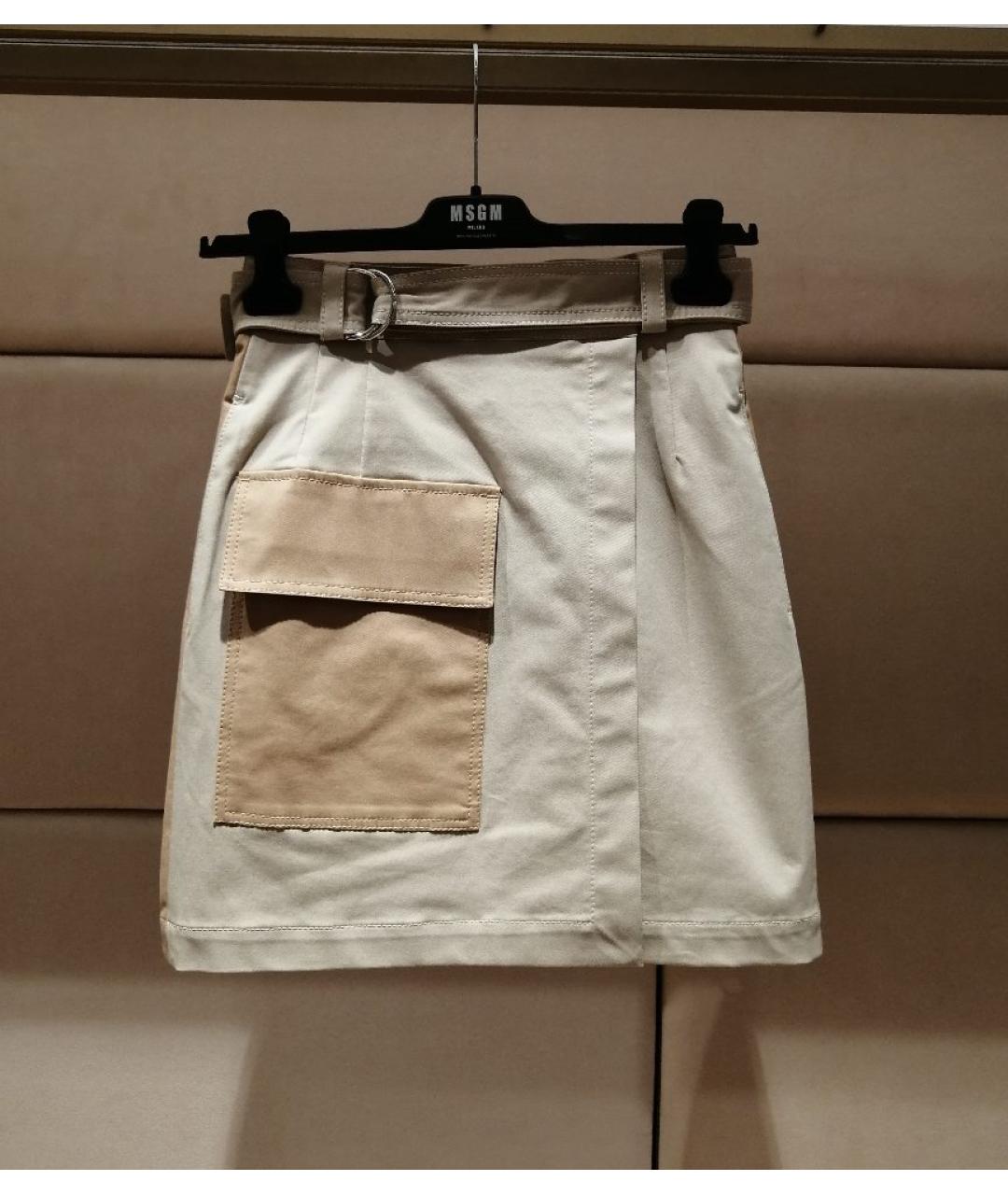 MSGM Мульти хлопковая юбка мини, фото 3