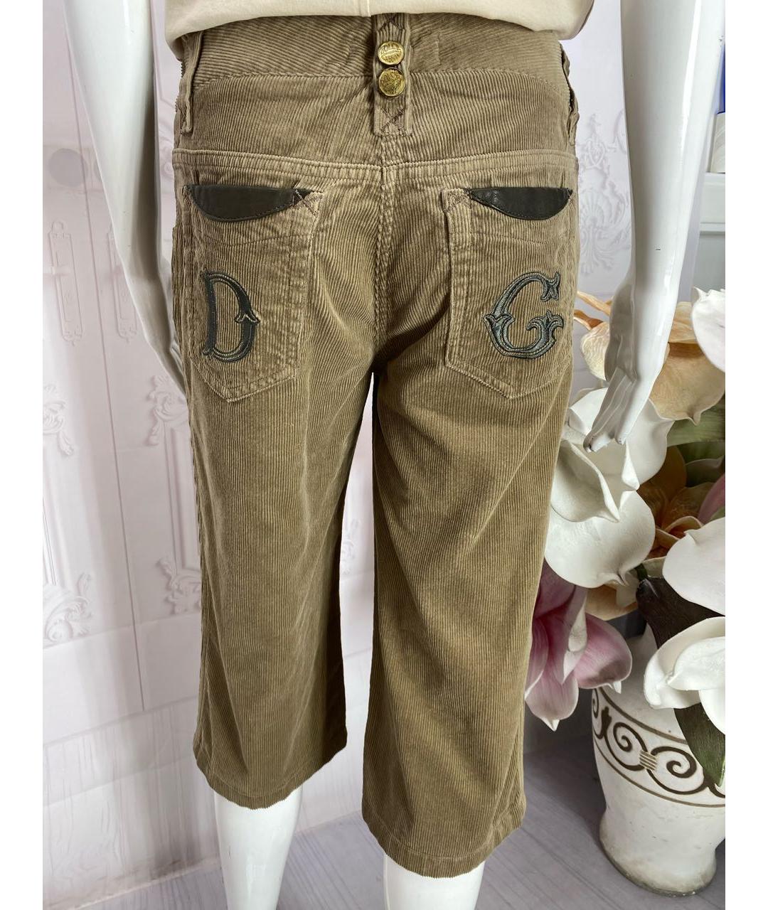 DOLCE&GABBANA Бежевые хлопковые капри, фото 8