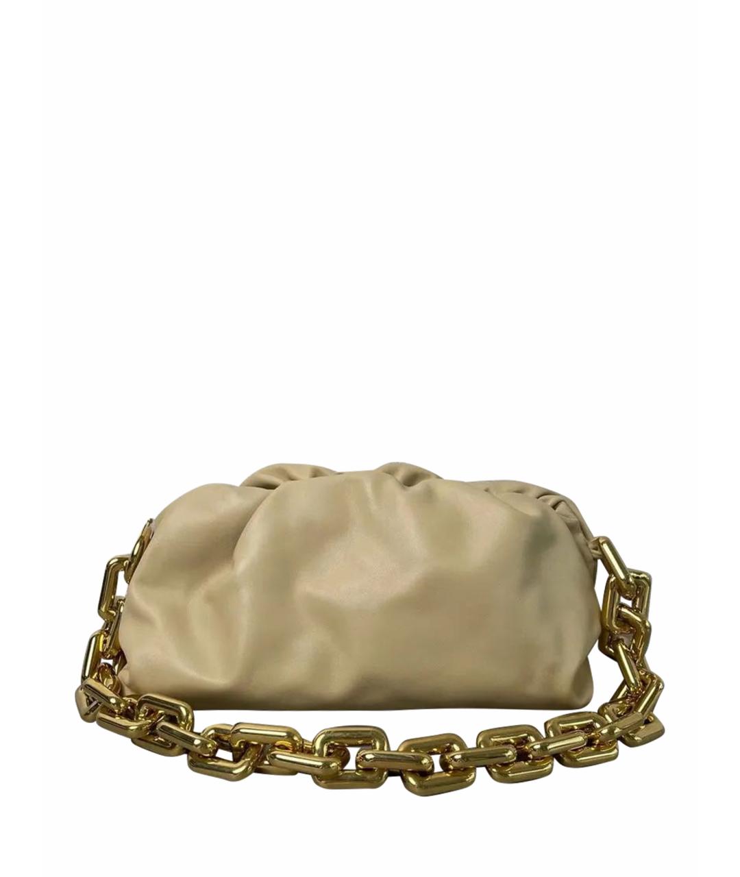 BOTTEGA VENETA Бежевая кожаная сумка через плечо, фото 1