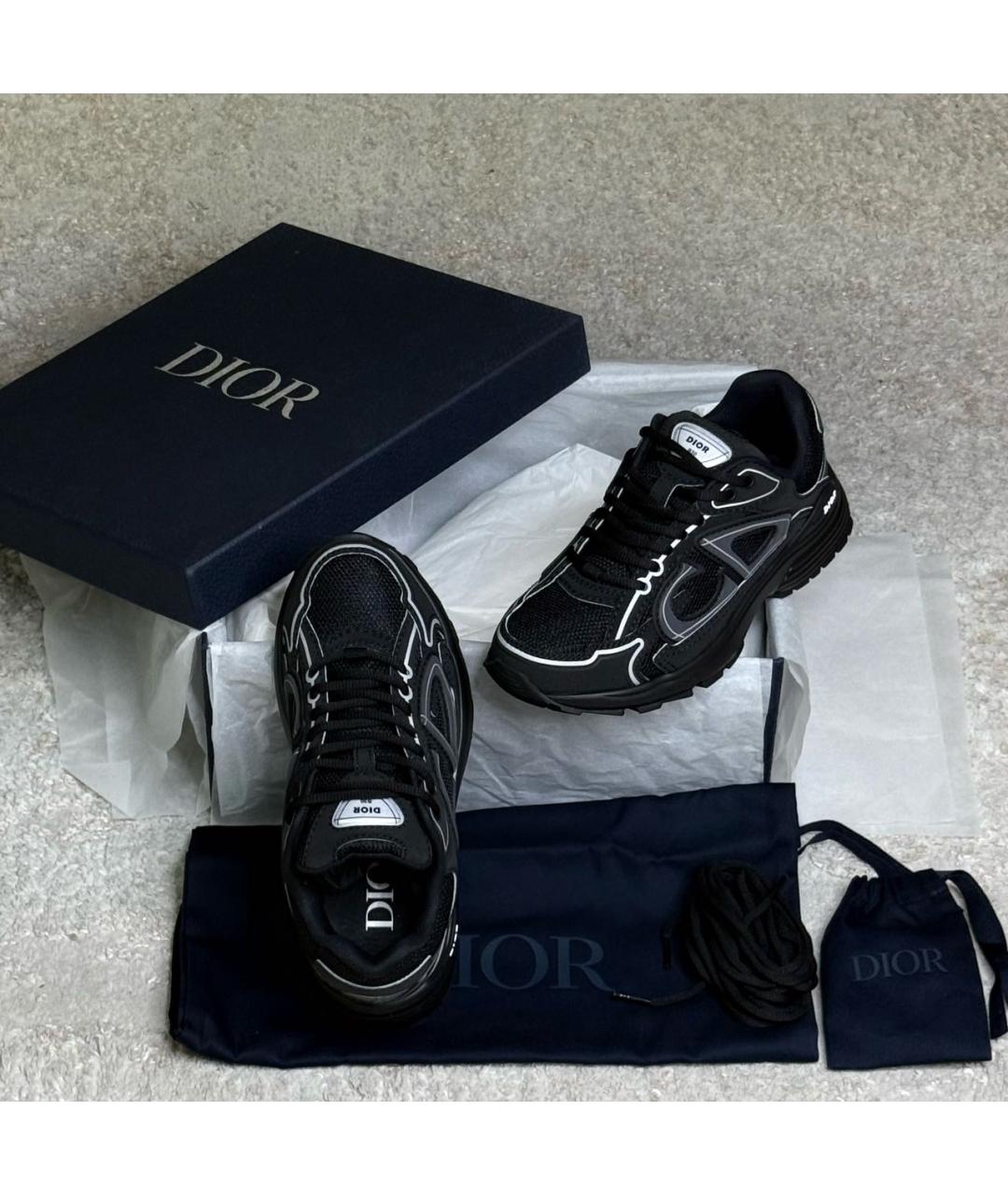 CHRISTIAN DIOR Черные текстильные кроссовки, фото 5
