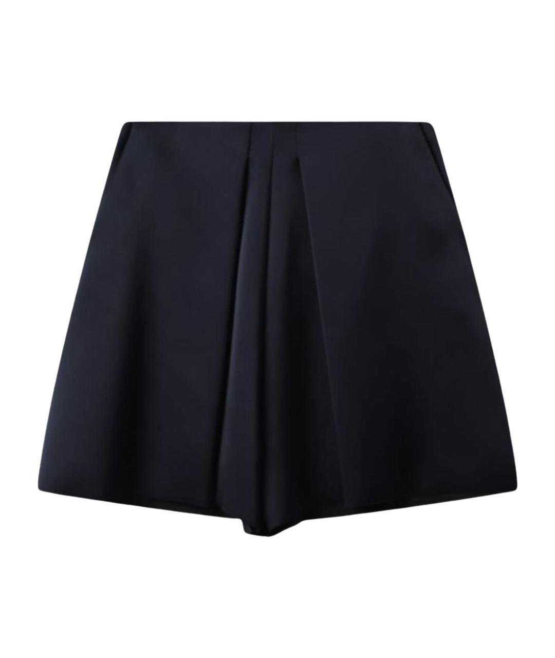 CELINE Синяя шерстяная юбка мини, фото 1