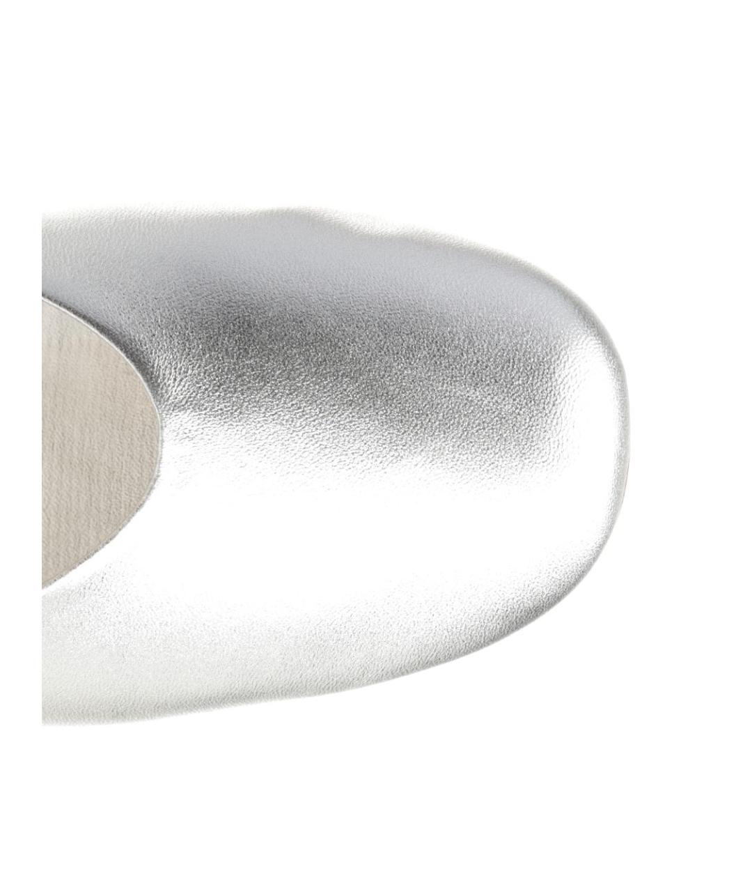 ROGER VIVIER Серебряные кожаные балетки, фото 4