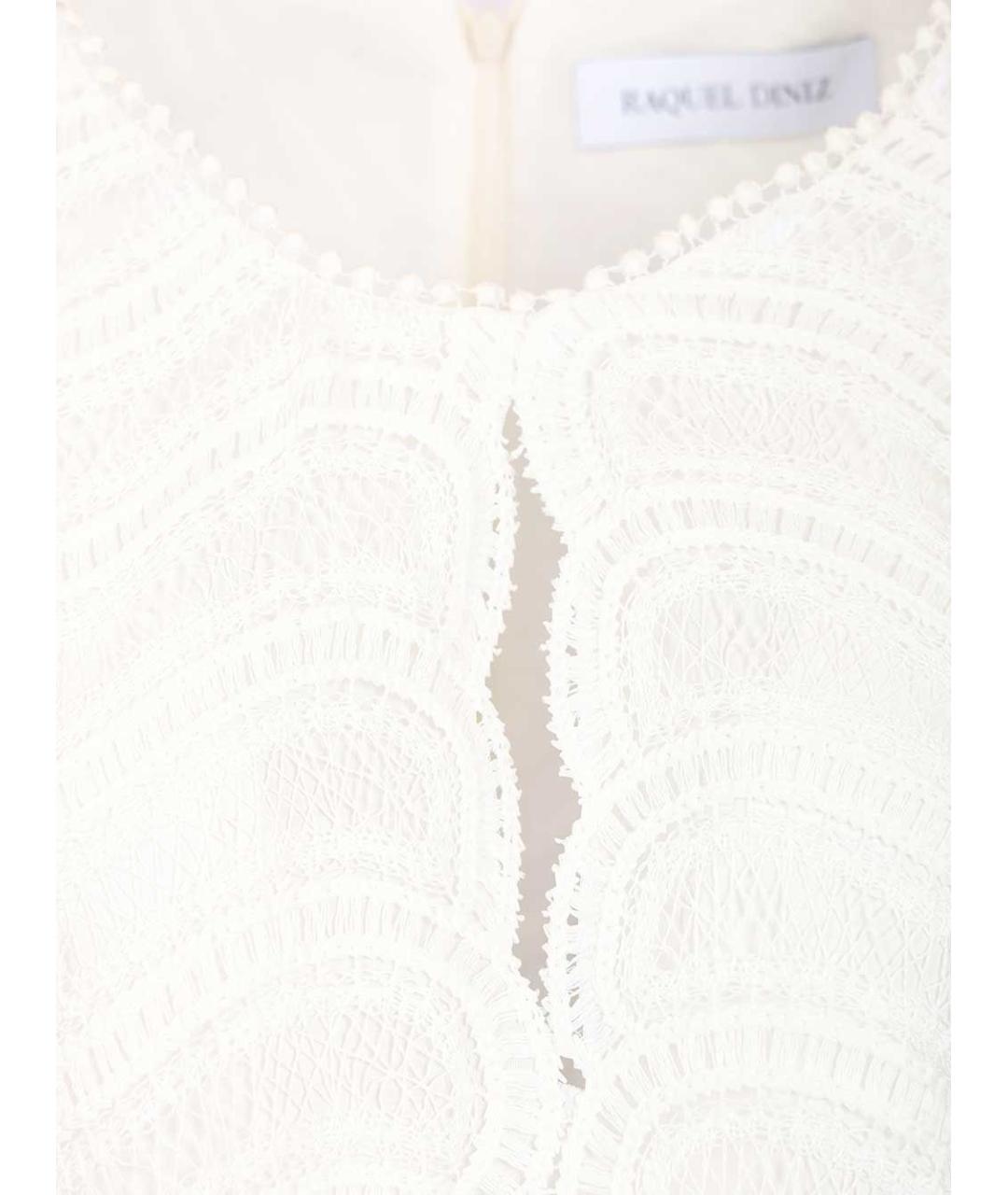 RAQUEL DINIZ Белое полиэстеровое платье, фото 4