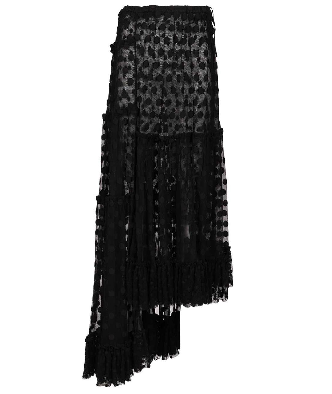 DRIES VAN NOTEN Черная хлопковая юбка миди, фото 1