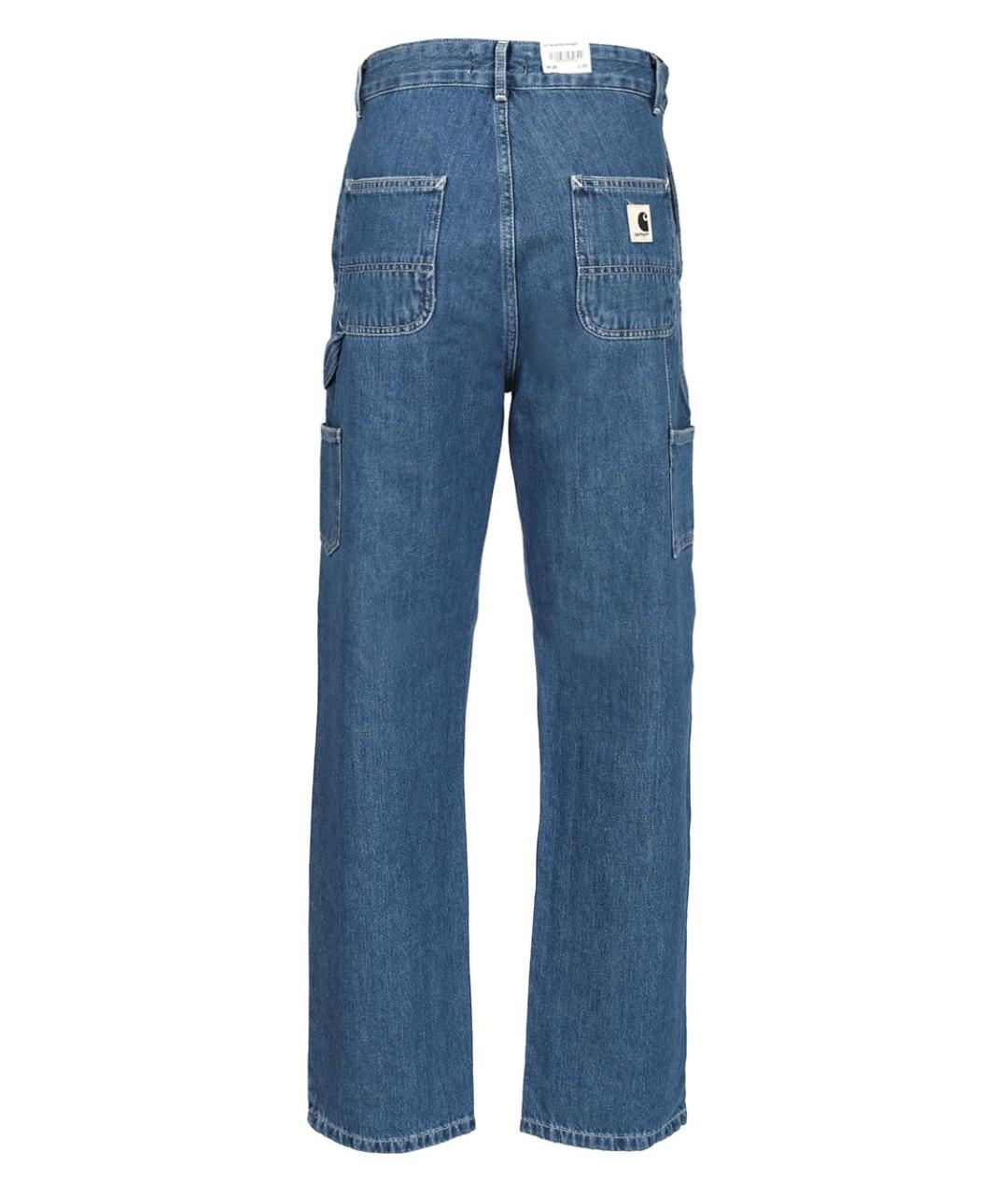 CARHARTT WIP Синие хлопковые прямые джинсы, фото 2