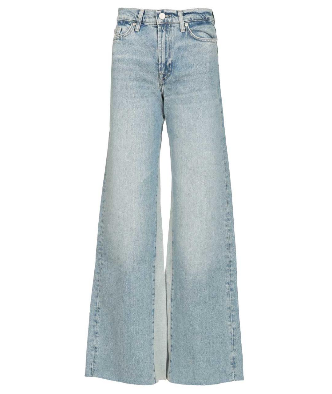 7 FOR ALL MANKIND Голубые хлопковые прямые джинсы, фото 1